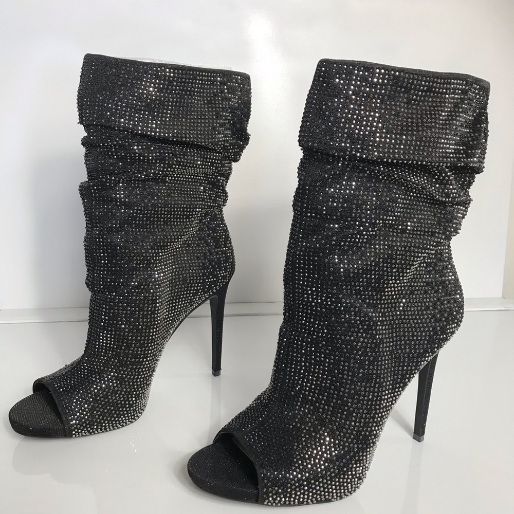 Jessica Simpson Rinnah Mid-Calf Peep Toe Booties - Picture 2 of 11